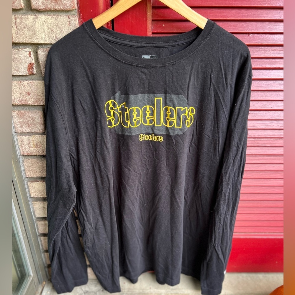 New Era Pittsburgh Steelers black long sleeve top - Mens Extra Large - Picture 8 of 8